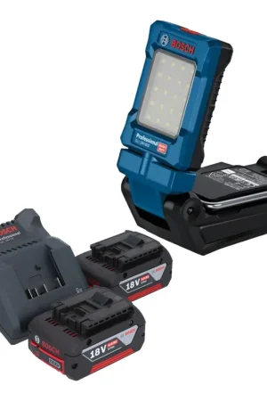 Achetez Aujourd'hui Bosch GLI 18V-800 Professional Lampe sans fil 18 V 800 lm + 2x batterie 4,0 Ah + chargeur