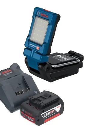Expédition Rapide Bosch GLI 18V-800 Professional Lampe sans fil 18 V 800 lm + 1x batterie 5,0 Ah + chargeur