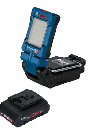 Bosch GLI 18V-800 Professional Lampe sans fil 18 V 800 lm + 1x batterie ProCORE 4,0 Ah - sans chargeur Authentique
