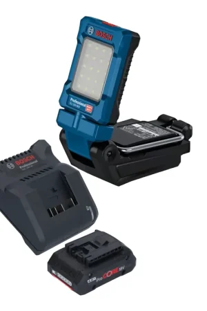 Authentique Bosch GLI 18V-800 Professional Lampe sans fil 18 V 800 lm + 1x batterie ProCORE 4,0 Ah + chargeur