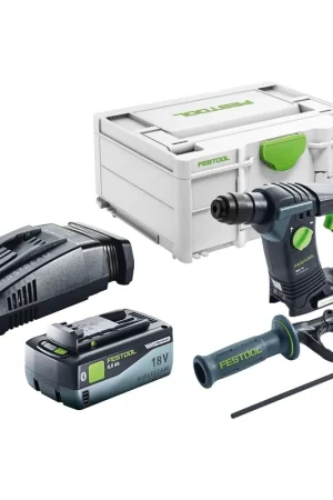 Petit Prix Festool BHC 18-Basic Marteau perforateur sans fil 18 V 1,8 J SDS Plus Brushless + 1x batterie 8,0 Ah + chargeur rapide + Systainer