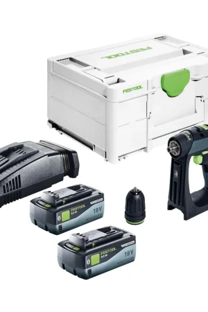 Dernier Modèle Festool CXS 18-Basic Perceuse-visseuse sans fil 18 V 40 Nm Brushless + 2x batterie 8,0 Ah + chargeur rapide + Systainer