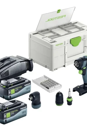 Festool TXS 18-Basic set perceuse-visseuse sans fil 18 V 40 Nm sans balais + 2x batteries 8,0 Ah + chargeur rapide + systainer Paiement Sécurisé