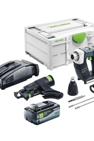 Festool DURADRIVE DWC 18-4500 Basic Visseuse de chantier sans fil 18 V 14 Nm Brushless + 1x batterie 8,0 Ah + chargeur rapide + Systainer Prix Cassé