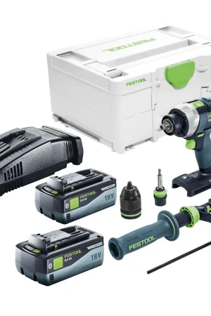Prix Choc Festool TDC 18/4 I-Basic Perceuse-visseuse sans fil 18 V 75 Nm Brushless + 2x batterie 8,0 Ah + chargeur rapide + Systainer