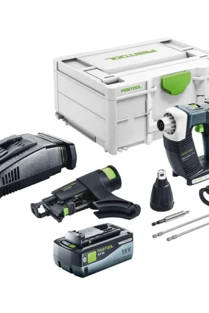 Festool DURADRIVE DWC 18-2500 Basic Visseuse de chantier sans fil 18 V 18 Nm Brushless + 1x batterie 8,0 Ah + chargeur rapide + Systainer Nouveauté