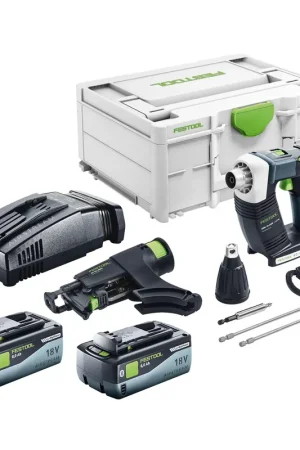Vente Directe Festool DURADRIVE DWC 18-2500 Basic Visseuse de chantier sans fil 18 V 18 Nm Brushless + 2x batterie 8,0 Ah + chargeur rapide + Systainer
