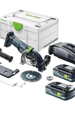 Produit De Marque Festool DSC-AGC 18-125 FH EB-Basic Système de tronçonnage à main libre sans fil 18 V 125 mm Brushless + 2x batterie 4,0 Ah + chargeur rapide + Systainer