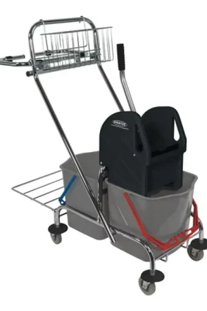 Prix Choc Chariot de nettoyage SPRINTUS Seau 2 x 17 l, presse, panier de rangement ( 9000472004 )