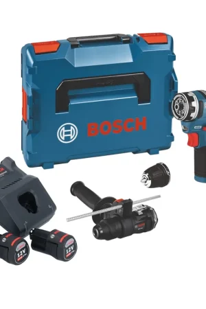Promotion Bosch GSR 12V-35 FC Perceuse-visseuse sans fil 12 V 35 Nm Brushless ( 06019H3009 ) + 2x batterie 3,0 Ah + chargeur + 2x embouts + L-Boxx