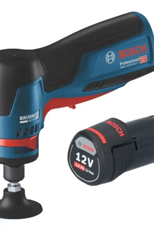 Bon Plan Bosch GWG 12V-50 S Professional Meuleuse droite sans fil 12 V 6 mm Brushless + 1x batterie 3,0 Ah - sans chargeur