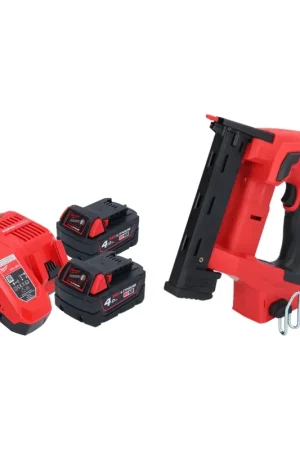 Agrafeuse sur batterie Milwaukee M18 FNCS18GS-402X 18 V 9,5 - 38 mm sans balais + 2x batterie 4,0 Ah + chargeur + boîtier HD Top Vente
