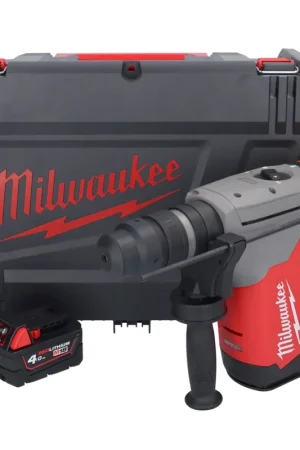 Offre Limitée Marteau combiné à batterie Milwaukee M18 ONEFHPX-401X 18 V 5,0 J sans balais + 1x batterie 4,0 Ah + boîtier HD - sans chargeur