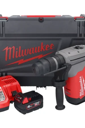 Marteau combiné à batterie Milwaukee M18 ONEFHPX-401X 18 V 5,0 J sans balais + 1x batterie 4,0 Ah + chargeur + boîtier HD Bon Marché