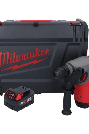 Marteau combiné à batterie Milwaukee M18 ONEFHX-401X 18 V 2,5 J SDS-Plus brushless + 1x batterie 4,0 Ah + boîtier HD - sans chargeur Meilleure Vente