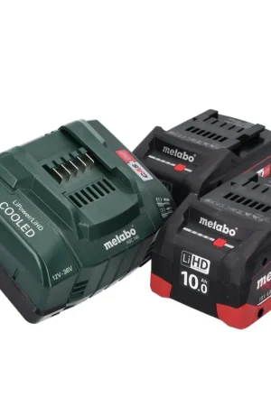Metabo Set de base 18 V - 2x Batteries 10,0 Ah LIHD + Chargeur ASC 145 système CAS Produit De Marque