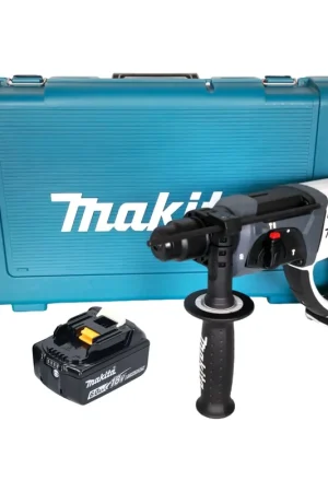 Livraison Express Makita DHR 202 G1W Marteau perforateur sans fil 18 V 20 mm 2,0 J blanc + 1x batterie 6,0 Ah + coffret - sans chargeur
