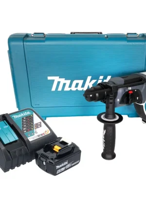 Makita DHR 202 RG1W Marteau perforateur sans fil 18 V 20 mm 2,0 J blanc + 1x batterie 6,0 Ah + chargeur + coffret Dernier Modèle