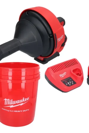 Appareil de nettoyage de tuyaux sur batterie Milwaukee M12 BDC6-251C 12 V + 1x batterie 2,5 Ah + chargeur + spirale + seau Acheter En Ligne