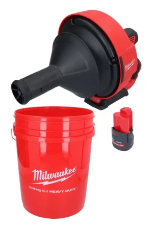 Appareil de nettoyage de tuyaux sur batterie Milwaukee M12 BDC6-251C 12 V + 1x batterie 2,5 Ah + spirale + seau - sans chargeur Réduction
