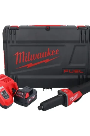 Meuleuse droite à batterie Milwaukee M18 FDGROVPDB-501X 18 V brushless + 1x batterie 5,0 Ah + chargeur + boîtier HD Offre Exclusive