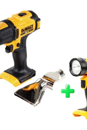 Meilleur Choix DeWalt DCE 530 N Pistolet à air chaud 18V 530C Solo + réflecteur + lampe rechargeable DCL 040 18V XR Li-Ion DeWalt
