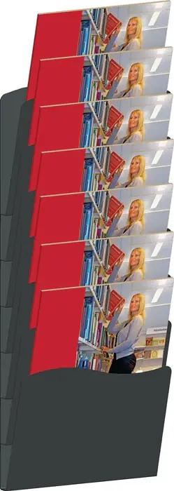 Meilleur Prix Porte-brochures ( 9000493722 ) H560xL240xPmm Métal noir