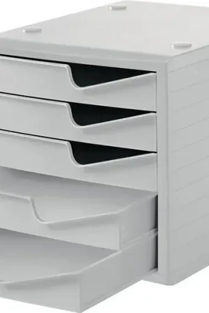 Promotion Saisonnière bac de rangement styro ( 9000493475 ) 5 tiroirs gris/gris