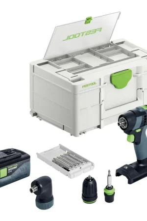 Festool TXS 18-Basic-Set Perceuse-visseuse sans fil 18 V 40 Nm Brushless + 1x batterie 5,0 Ah + Systainer - sans chargeur Nouveauté