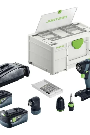 Festool TXS 18-Basic-Set Perceuse-visseuse sans fil 18 V 40 Nm Brushless + 2x batterie 5,0 Ah + chargeur + Systainer Petit Prix