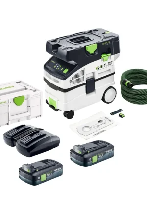Festool CTLC MIDI Aspirateur sans fil 36 V ( 2x 18 V ) classe de poussière L + 2x batterie 4,0 Ah + chargeur + Systainer Acheter Direct