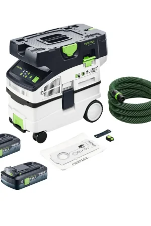 Festool CTLC MIDI Aspirateur sans fil 36 V ( 2x 18 V ) classe de poussière L + 2x batterie 4,0 Ah - sans chargeur Prix Réduit