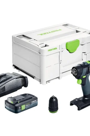 Festool TXS 18-Basic Perceuse-visseuse sans fil 18 V 40 Nm Brushless + 1x batterie 4,0 Ah + chargeur rapide + Systainer Satisfait Ou Remboursé
