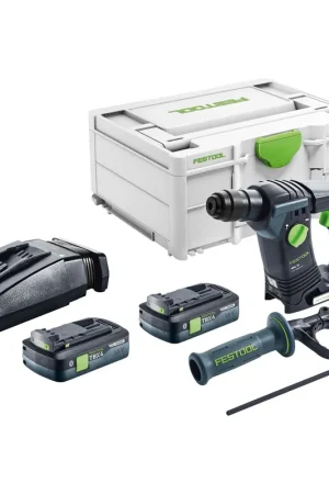 Festool BHC 18-Basic Marteau perforateur sans fil 18 V 1,8 J SDS Plus Brushless + 2x batterie 4,0 Ah + chargeur + Systainer Petit Prix