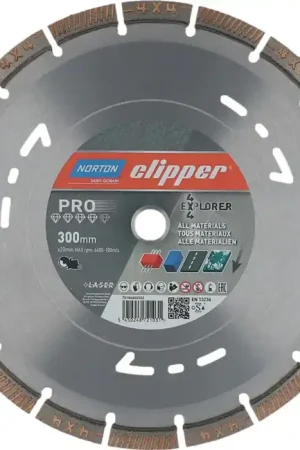 Disque à tronçonner diamanté NORTON CLIPPER 4 x 4 Explorer Ø 300 mm alésage 20 mm (4000818802) Certifié