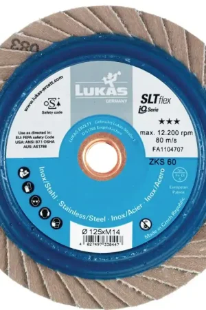Promotion Saisonnière LUKAS Disque à lamelles SLT flex Ø 125 mm Granulométrie 40 plat ( 4000840345 )