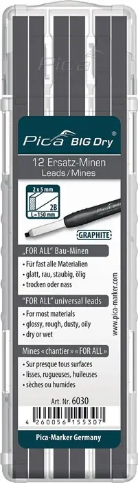 PICA Set de mines Pica BIG-Dry 12x graphite ( 4000871348 ) Commande En Gros