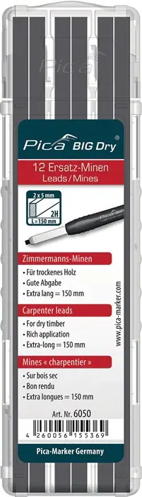 PICA Set de mines Pica BIG-Dry 12x graphite 2H ( 4000871350 ) Prix Cassé