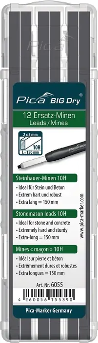 Meilleur Prix PICA Set de mines Pica BIG-Dry 12x graphite 10H ( 4000871352 )