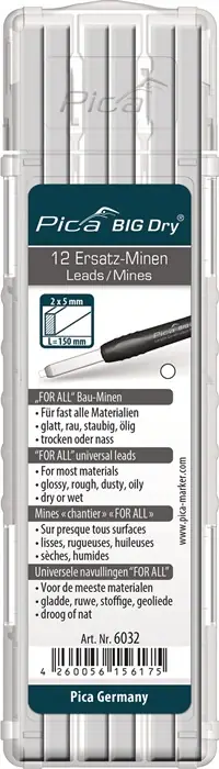 Authentique PICA Set de mines Pica BIG-Dry 12x blanc ( 4000871410 )