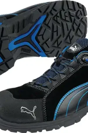 Solde PUMA Chaussures de sécurité Rio Black Low Taille 46 noir/bleu ( 4300700406 )
