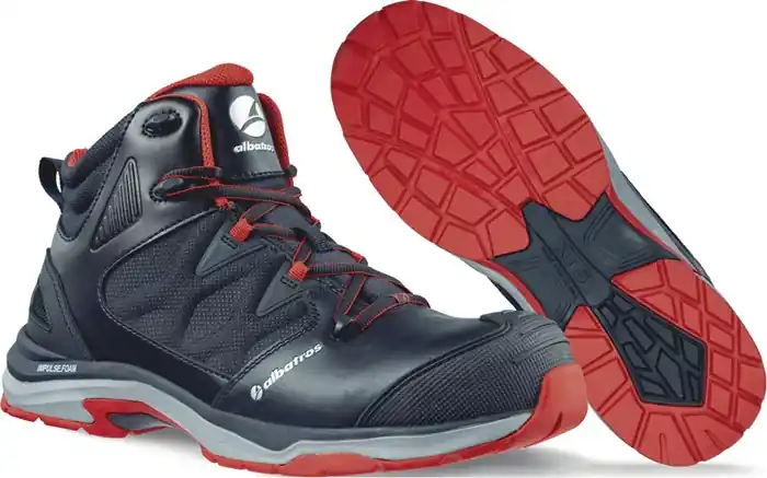 ALBATROS Bottes de sécurité ULTRATRAIL BLACK MID taille 45 noir/rouge ( 4300700565 ) Haute Qualité
