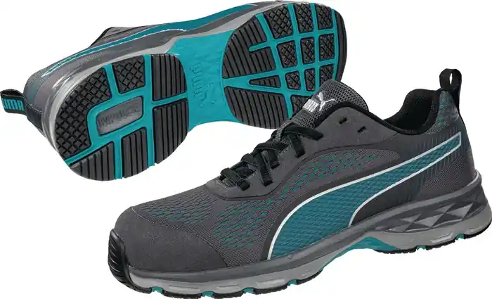 Remise Chaussures de sécurité pour femmes PUMA FUSE KNIT taille 42 gris/bleu ( 4300700826 )