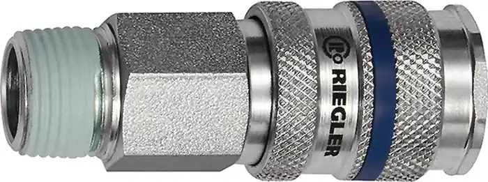 Authentique RIEGLER Raccord rapide DN 7,8 filet mâle Acier ( 4588880902 )