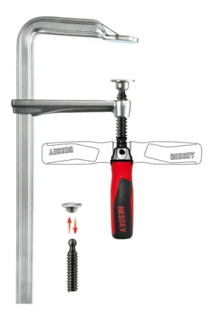 Paiement Sécurisé BESSEY Serre-joints tout acier GZ-KG envergure 250 mm col de cygne 120 mm ( 4000831651 )