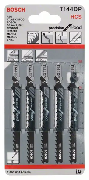 BOSCH Lame de scie sauteuse T 144 DP longueur totale 100 mm ( 4000837511 ) Livraison Express