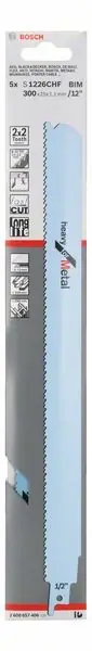 BOSCH Lame de scie sabre S 1226 CHF longueur 300 mm largeur 25 mm ( 4000837584 ) Certifié