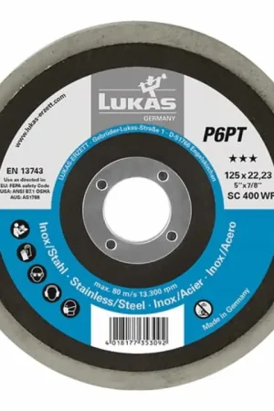 LUKAS Polissoir P6PT D. 125 mm D. de perçage 22,23 mm ( 4000840862 ) Meilleure Vente
