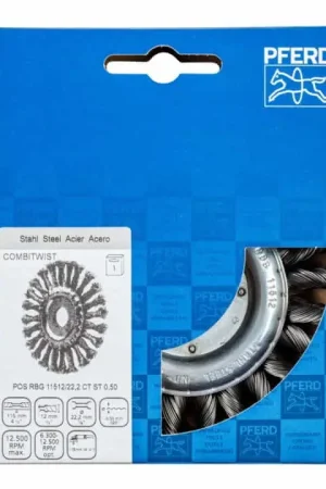 PFERD Brosse plate RBG 11512/22,2 CT ST 0,50 D. 115 mm épaisseur de fil 0,5 mm ( 4000841214 ) Marque