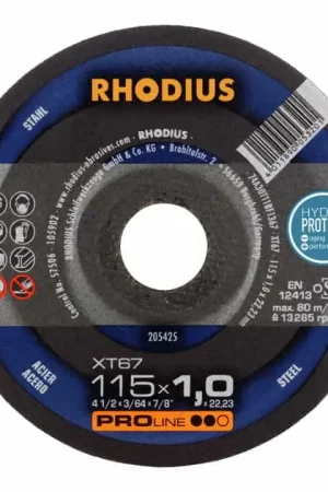Commande En Gros RHODIUS Disque à tronçonner XT67 Ø 115 x 1mm extra fin droit ( 4000841257 )
